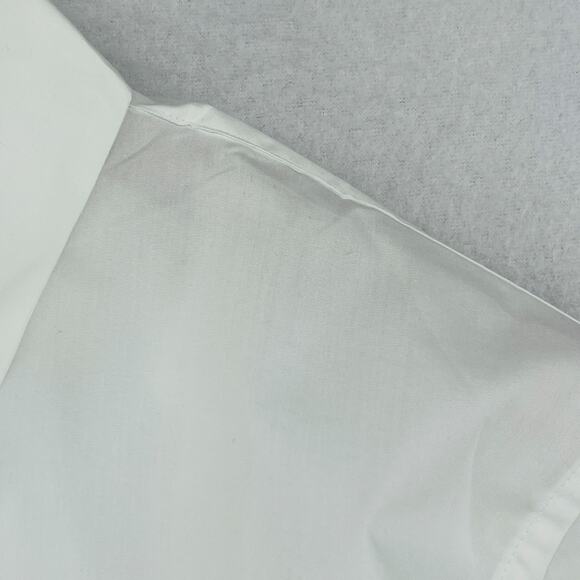 LANDS END Shirt Womens 16 Tall Poplin Button Up Long Sleeve Cotton White NEW - Picture 9 of 12